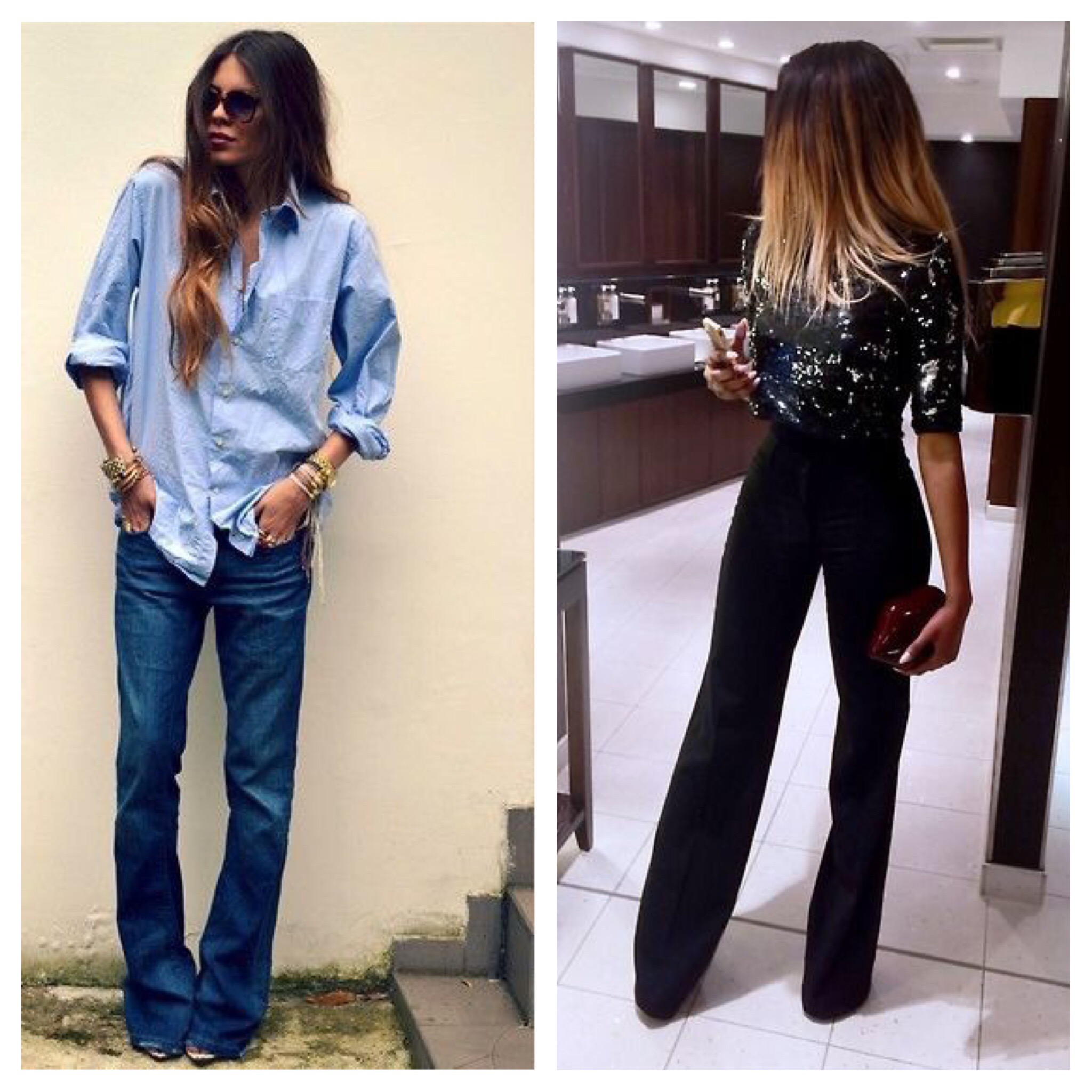 Flared Jeans Outfits